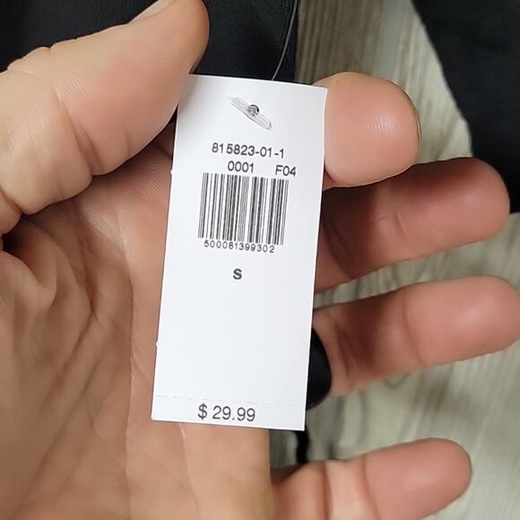 Old Navy Solid Black Short Sleeve Cinched Waist Tee Shirt Dress Womens S NWT - Picture 5 of 13